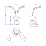 ΠΑΙΔΙΚΟ ΦΩΤΙΣΤΙΚΟ ΓΡΑΦΕΙΟΥ LED BADOO LH10.4455.04 ΚΟΥΝΕΛΑΚΙ ΜΕ ΜΟΛΥΒΟΘΗΚΗ ΚΙΤΡΙΝΟ ABS - Image 2