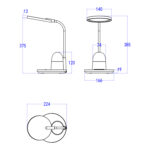 ΠΑΙΔΙΚΟ ΦΩΤΙΣΤΙΚΟ ΓΡΑΦΕΙΟΥ LED BADOO ΦΙΓΟΥΡΑ ΓΑΤΑΣ LH10.4449.03 ΓΑΛΑΖΙΟ-ΛΕΥΚΟ ABS - Image 2