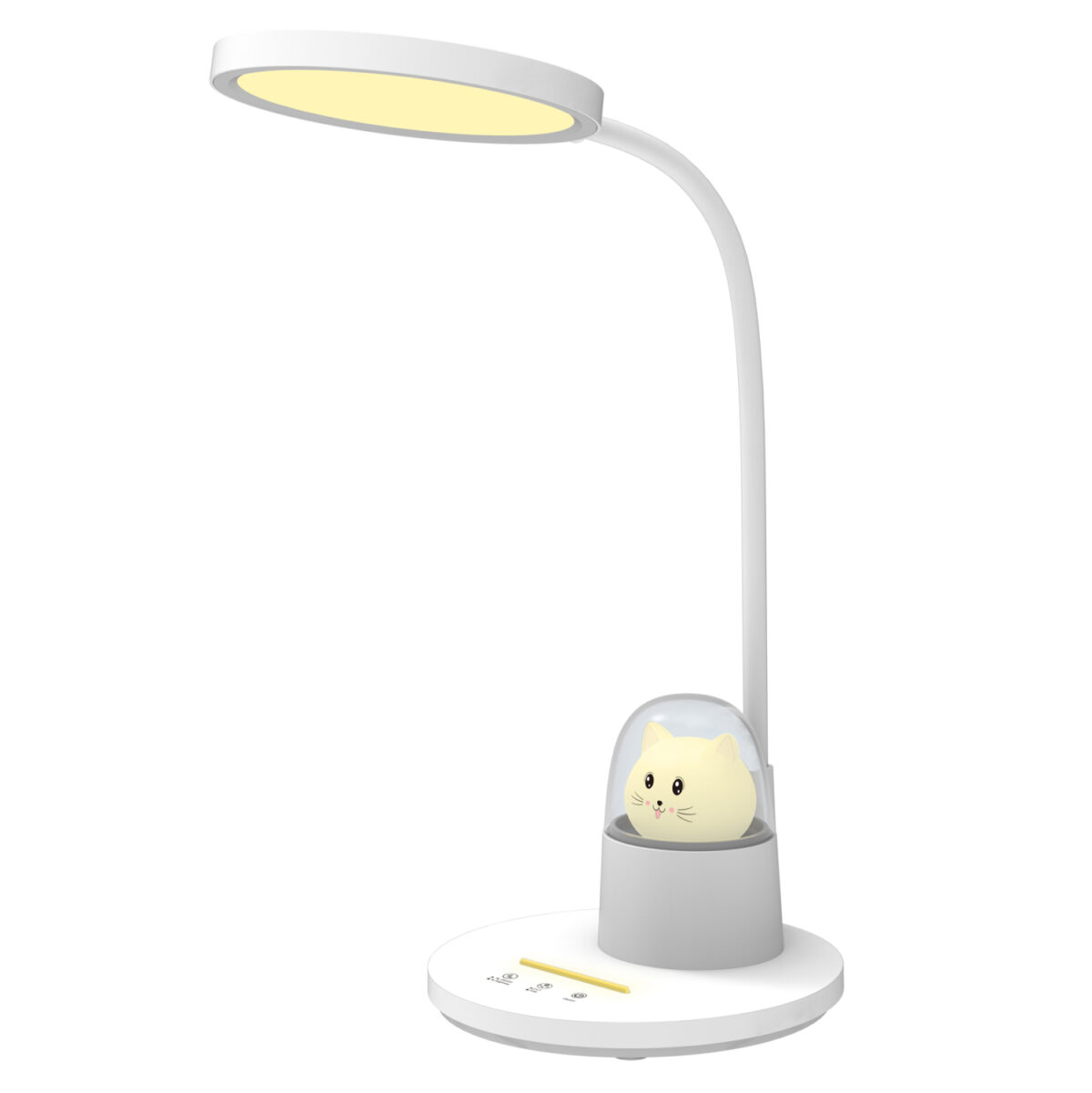 ΠΑΙΔΙΚΟ ΦΩΤΙΣΤΙΚΟ ΓΡΑΦΕΙΟΥ LED BADOO ΦΙΓΟΥΡΑ ΓΑΤΑΣ LH10.4449.01 ΛΕΥΚΟ ABS - Image 1