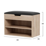 ΠΑΠΟΥΤΣΟΘΗΚΗ ΜΕ ΚΑΘΙΣΜΑ ROMIR LH10.2477.01 ΜΕΛΑΜΙΝΗ ΣΕ ΣΟΝΑΜΑ-ΚΑΘΙΣΜΑ ΚΑΦΕ 60x30x44Υ - Image 5