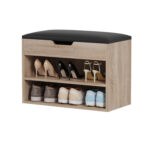 ΠΑΠΟΥΤΣΟΘΗΚΗ ΜΕ ΚΑΘΙΣΜΑ ROMIR LH10.2477.01 ΜΕΛΑΜΙΝΗ ΣΕ ΣΟΝΑΜΑ-ΚΑΘΙΣΜΑ ΚΑΦΕ 60x30x44Υ - Image 4