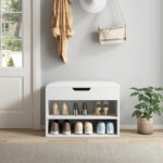 ΠΑΠΟΥΤΣΟΘΗΚΗ ΜΕ ΚΑΘΙΣΜΑ ROMIR LH10.2477.03 ΜΕΛΑΜΙΝΗ ΣΕ ΛΕΥΚΟ-ΚΑΘΙΣΜΑ ΛΕΥΚΟ 60x30x44Υ - Image 3