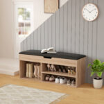 ΠΑΠΟΥΤΣΟΘΗΚΗ ΜΕ ΚΑΘΙΣΜΑ ROMIR LH10.2478.01 ΜΕΛΑΜΙΝΗ ΣΟΝΑΜΑ-ΚΑΘΙΣΜΑ PU ΚΑΦΕ 100x30x44Υ