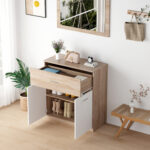 ΠΑΠΟΥΤΣΟΘΗΚΗ ΜΕ ΣΥΡΤΑΡΙ DIONNE LH10.4362 ΜΕΛΑΜΙΝΗ ΣΕ ΣΟΝΑΜΑ-ΛΕΥΚΟ 80x35x84Υεκ - Image 3