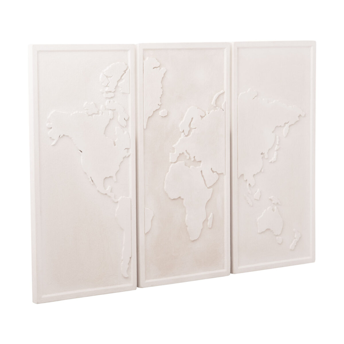 ΠΙΝΑΚΑΣ 3-ΠΤΥΧΟΣ WORLD MAP SANTORINI LH10.4504 MDF ΣΕ ΥΠΟΛΕΥΚΟ ΧΡΩΜΑ 180x4(πάχος)x120Υεκ. - Image 3