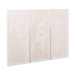 ΠΙΝΑΚΑΣ 3-ΠΤΥΧΟΣ WORLD MAP SANTORINI LH10.4504 MDF ΣΕ ΥΠΟΛΕΥΚΟ ΧΡΩΜΑ 180x4(πάχος)x120Υεκ. - Image 3