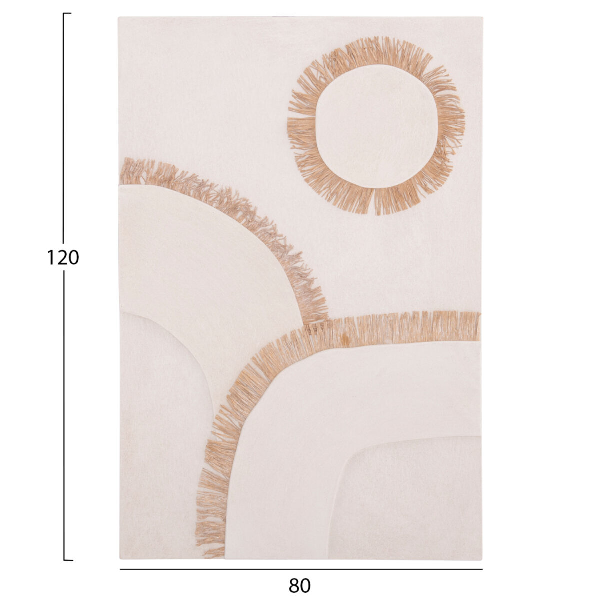 ΠΙΝΑΚΑΣ ΟΡΘΟΓΩΝΙΟΣ ΣΕΙΡΑ SANTORINI LH10.4531 MDF ΥΠΟΛΕΥΚΟ-ΔΙΑΚΟΣΜΗΣΗ ΜΠΕΖ 80x4,5(πάχος)x120Υεκ. - Image 2