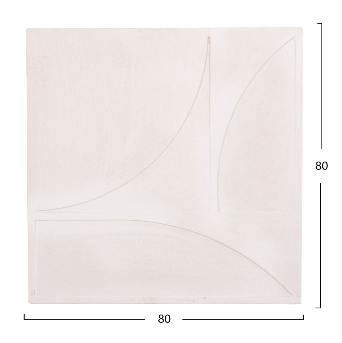 ΠΙΝΑΚΑΣ ΤΕΤΡΑΓΩΝΟΣ ΣΕΙΡΑ SANTORINI LH10.4507 MDF ΣΕ ΥΠΟΛΕΥΚΟ ΧΡΩΜΑ 80x4(πάχος)x80Υεκ. - Image 2
