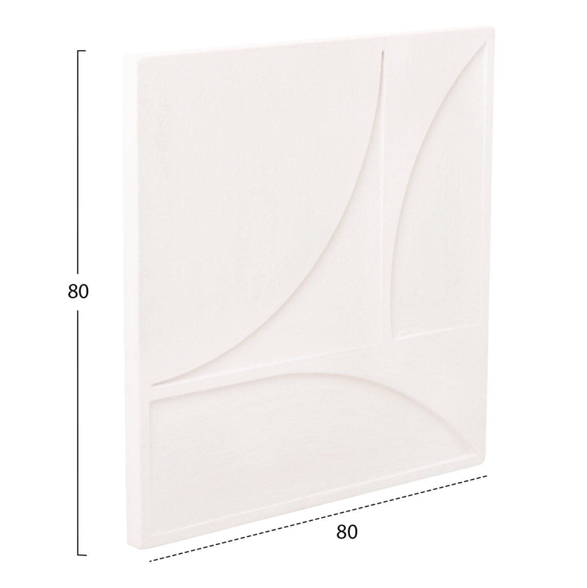 ΠΙΝΑΚΑΣ ΤΕΤΡΑΓΩΝΟΣ ΣΕΙΡΑ SANTORINI LH10.4508 MDF ΣΕ ΥΠΟΛΕΥΚΟ ΧΡΩΜΑ 80x4(πάχος)x80Υεκ. - Image 3