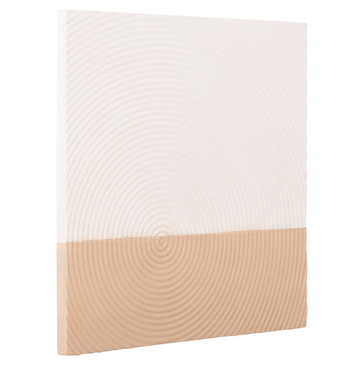 ΠΙΝΑΚΑΣ ΤΕΤΡΑΓΩΝΟΣ ΣΕΙΡΑ SANTORINI LH10.4519 MDF ΣΕ ΥΠΟΛΕΥΚΟ-ΚΑΦΕ ΧΡΩΜΑ 80x4(πάχος)x80Υεκ. - Image 3