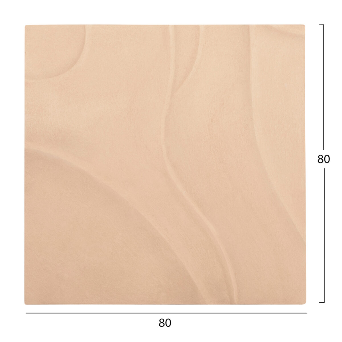 ΠΙΝΑΚΑΣ ΤΕΤΡΑΓΩΝΟΣ ΣΕΙΡΑ SANTORINI LH10.4520 MDF ΣΕ ΜΠΕΖ ΧΡΩΜΑ 80x4(πάχος)x80Υεκ. - Image 2