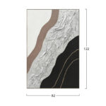 ΠΙΝΑΚΑΣ ΤΟΙΧΟΥ ABSTRACT LH10.4553.02 ΜΕ ΚΟΡΝΙΖΑ ΜΠΕΖ-ΚΑΜΒΑΣ-ΧΕΙΡΟΠΟΙΗΤΟΣ 82x4.5x122Υεκ - Image 2