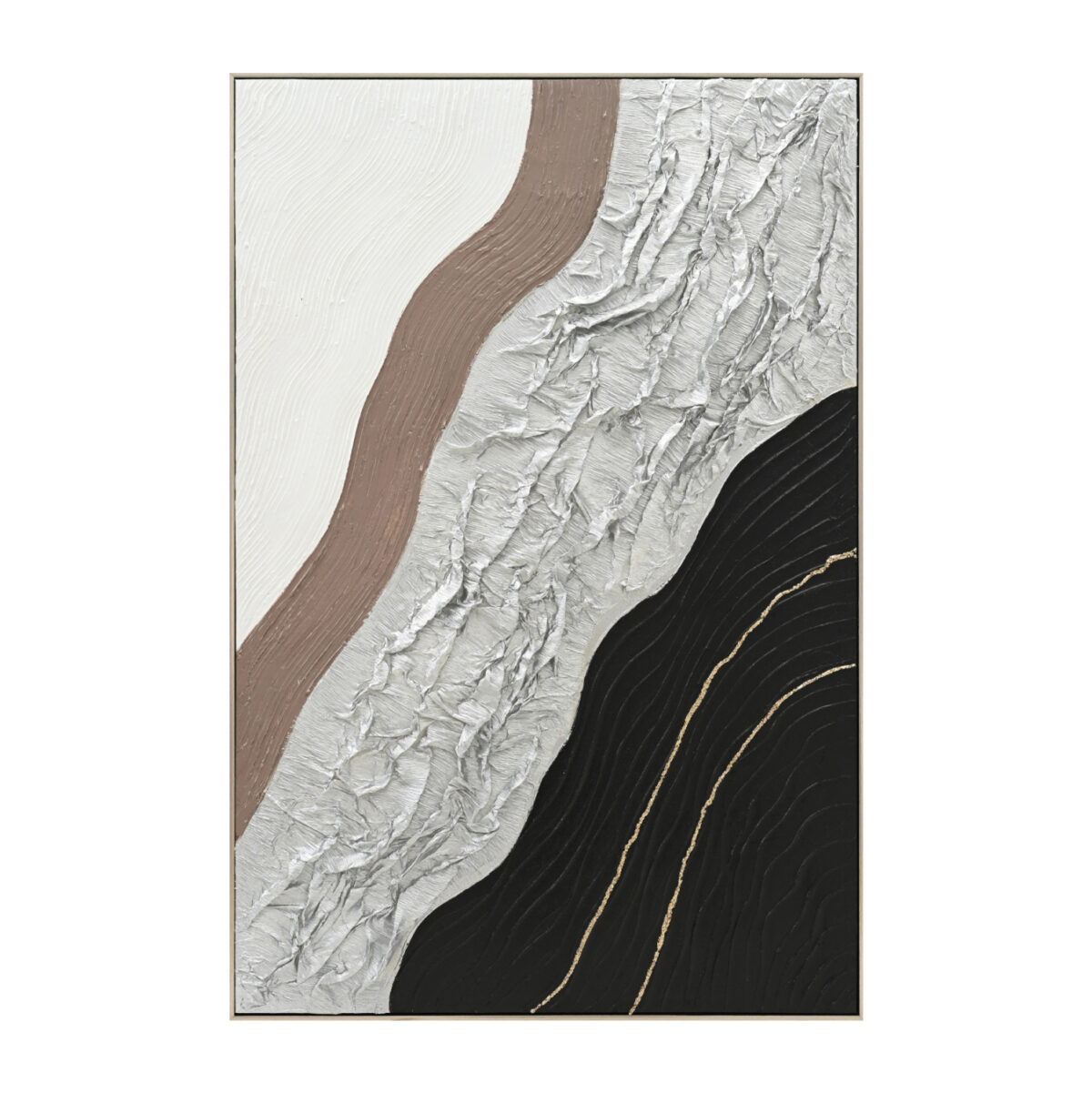 pinakas-toichoy-abstract-fb9455302-me-ko ΠΙΝΑΚΑΣ ΤΟΙΧΟΥ ABSTRACT LH10.4553.02 ΜΕ ΚΟΡΝΙΖΑ ΜΠΕΖ-ΚΑΜΒΑΣ-ΧΕΙΡΟΠΟΙΗΤΟΣ 82x4.5x122Υεκ - Image 1