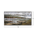 ΠΙΝΑΚΑΣ ΤΟΙΧΟΥ SEDIMENT LH10.4575.01 ΜΕ ΚΟΡΝΙΖΑ ΜΑΥΡΗ-ΚΑΜΒΑΣ 142x4.5x72Υεκ - Image 2