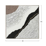 ΠΙΝΑΚΑΣ ΤΟΙΧΟΥ ABSTRACT (ΤΕΤΡΑΓΩΝΟΣ) LH10.4553.01 ΜΕ ΚΟΡΝΙΖΑ ΜΠΕΖ-ΚΑΜΒΑΣ 82x4.5x82Υεκ - Image 2