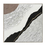 ΠΙΝΑΚΑΣ ΤΟΙΧΟΥ ABSTRACT (ΤΕΤΡΑΓΩΝΟΣ) LH10.4553.01 ΜΕ ΚΟΡΝΙΖΑ ΜΠΕΖ-ΚΑΜΒΑΣ 82x4.5x82Υεκ