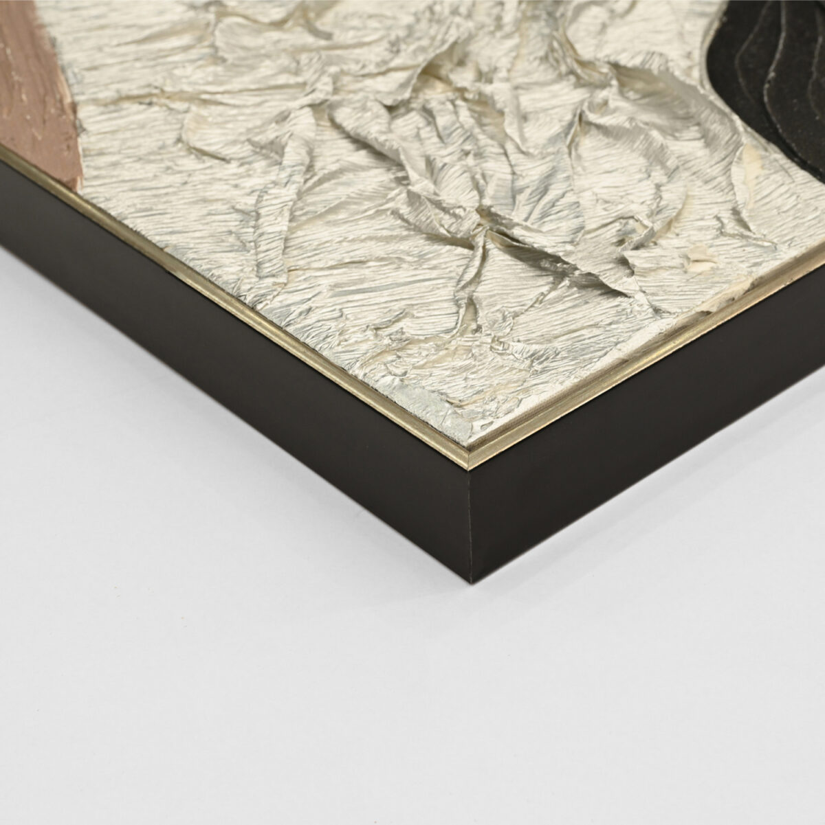 ΠΙΝΑΚΑΣ ΤΟΙΧΟΥ ABSTRACT (ΤΕΤΡΑΓΩΝΟΣ) LH10.4553.01 ΜΕ ΚΟΡΝΙΖΑ ΜΠΕΖ-ΚΑΜΒΑΣ 82x4.5x82Υεκ - Image 4
