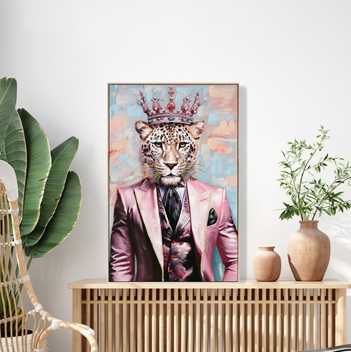 ΠΙΝΑΚΑΣ TOIXOY LEOPAR LH10.4540 ΜΕ ΚΟΡΝΙΖΑ ΜΠΕΖ-ΚΑΜΒΑΣ ΕΚΤΥΠΩΣΗ 82x4,5x122Υεκ. - Image 3