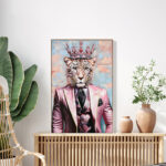 ΠΙΝΑΚΑΣ TOIXOY LEOPAR LH10.4540 ΜΕ ΚΟΡΝΙΖΑ ΜΠΕΖ-ΚΑΜΒΑΣ ΕΚΤΥΠΩΣΗ 82x4,5x122Υεκ. - Image 3