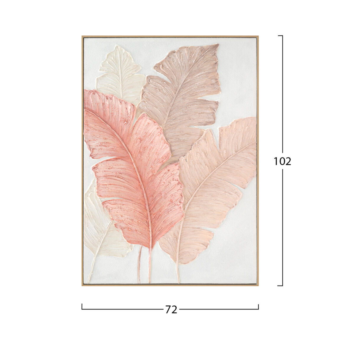 ΠΙΝΑΚΑΣ TOIXOY TROPICO LH10.4556 ΜΕ ΚΟΡΝΙΖΑ ΜΠΕΖ-ΚΑΜΒΑΣ-ΠΛΑΤΙΑ ΦΥΛΛΑ 72x4,5x102Υεκ. - Image 2
