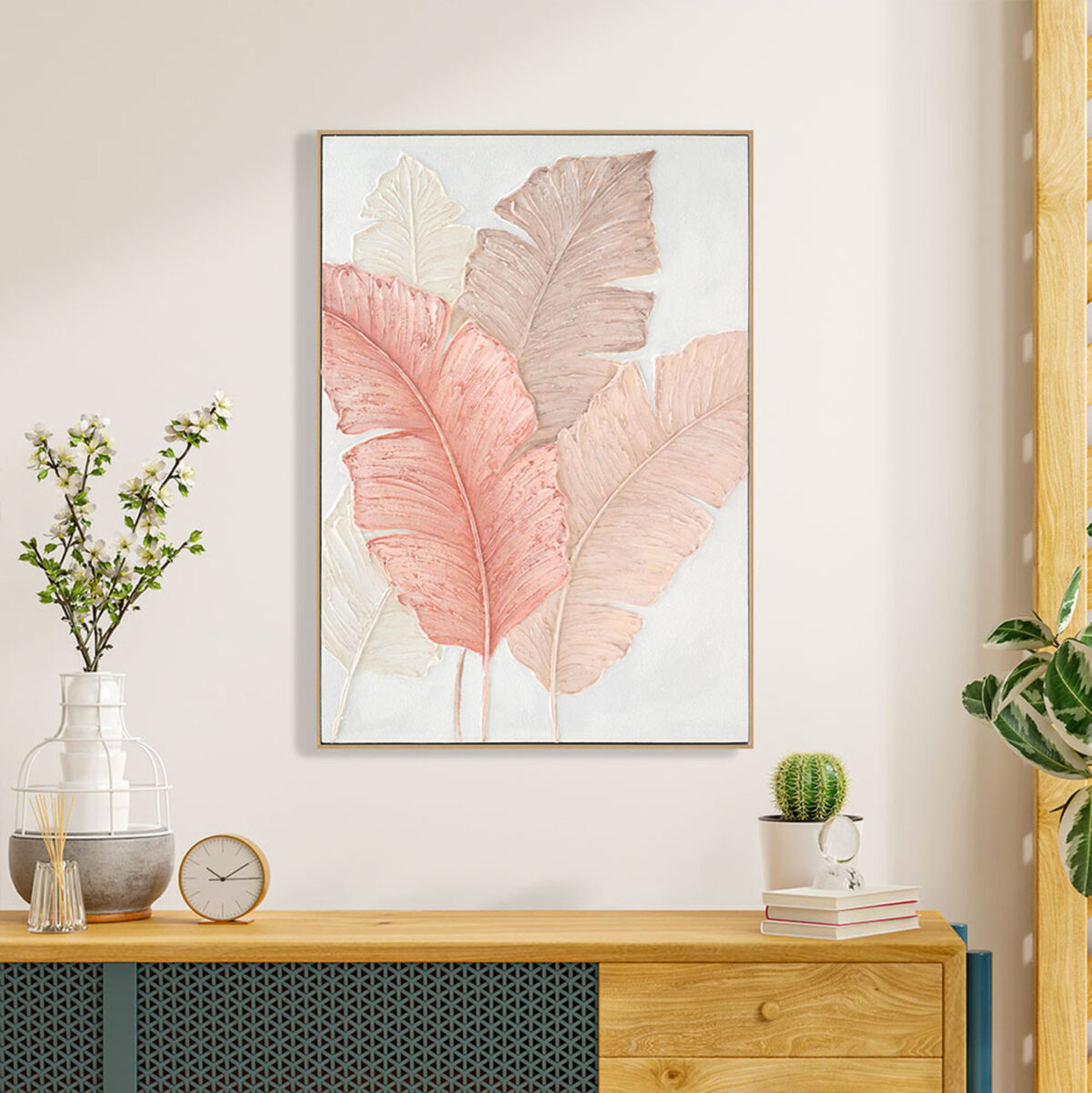 ΠΙΝΑΚΑΣ TOIXOY TROPICO LH10.4556 ΜΕ ΚΟΡΝΙΖΑ ΜΠΕΖ-ΚΑΜΒΑΣ-ΠΛΑΤΙΑ ΦΥΛΛΑ 72x4,5x102Υεκ. - Image 3
