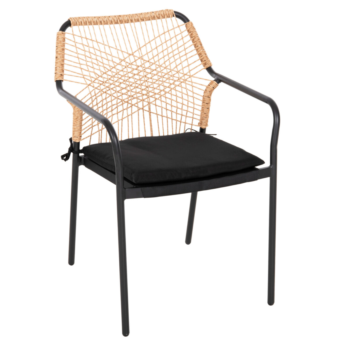 ΠΟΛΥΘΡΟΝΑ ΑΛΟΥΜΙΝΙΟΥ TROTTER LH10.5865.11 ΣΚΟΥΡΟΣ ΓΚΡΙ ΣΚΕΛΕΤΟΣ ΜΕ WICKER ΜΠΕΖ & ΜΑΥΡΟ ΜΑΞΙΛΑΡΙ - Image 1