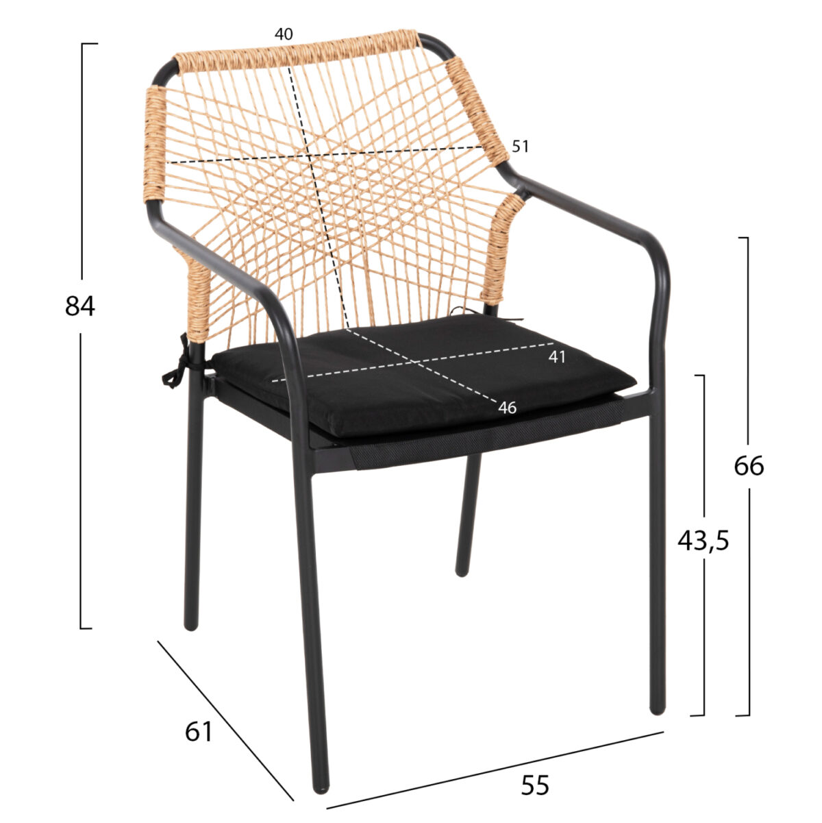ΠΟΛΥΘΡΟΝΑ ΑΛΟΥΜΙΝΙΟΥ TROTTER LH10.5865.11 ΣΚΟΥΡΟΣ ΓΚΡΙ ΣΚΕΛΕΤΟΣ ΜΕ WICKER ΜΠΕΖ & ΜΑΥΡΟ ΜΑΞΙΛΑΡΙ - Image 2