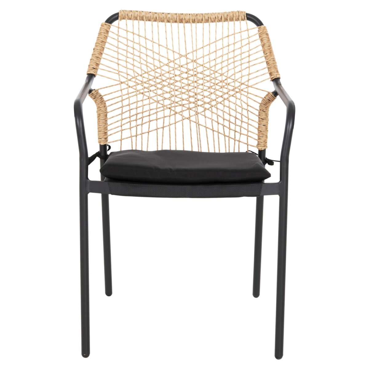 ΠΟΛΥΘΡΟΝΑ ΑΛΟΥΜΙΝΙΟΥ TROTTER LH10.5865.11 ΣΚΟΥΡΟΣ ΓΚΡΙ ΣΚΕΛΕΤΟΣ ΜΕ WICKER ΜΠΕΖ & ΜΑΥΡΟ ΜΑΞΙΛΑΡΙ - Image 3