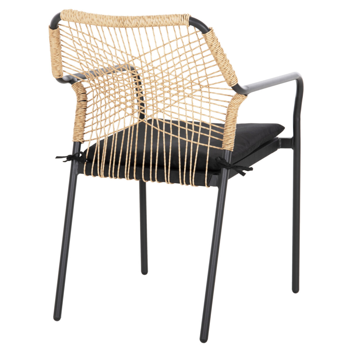 ΠΟΛΥΘΡΟΝΑ ΑΛΟΥΜΙΝΙΟΥ TROTTER LH10.5865.11 ΣΚΟΥΡΟΣ ΓΚΡΙ ΣΚΕΛΕΤΟΣ ΜΕ WICKER ΜΠΕΖ & ΜΑΥΡΟ ΜΑΞΙΛΑΡΙ - Image 5