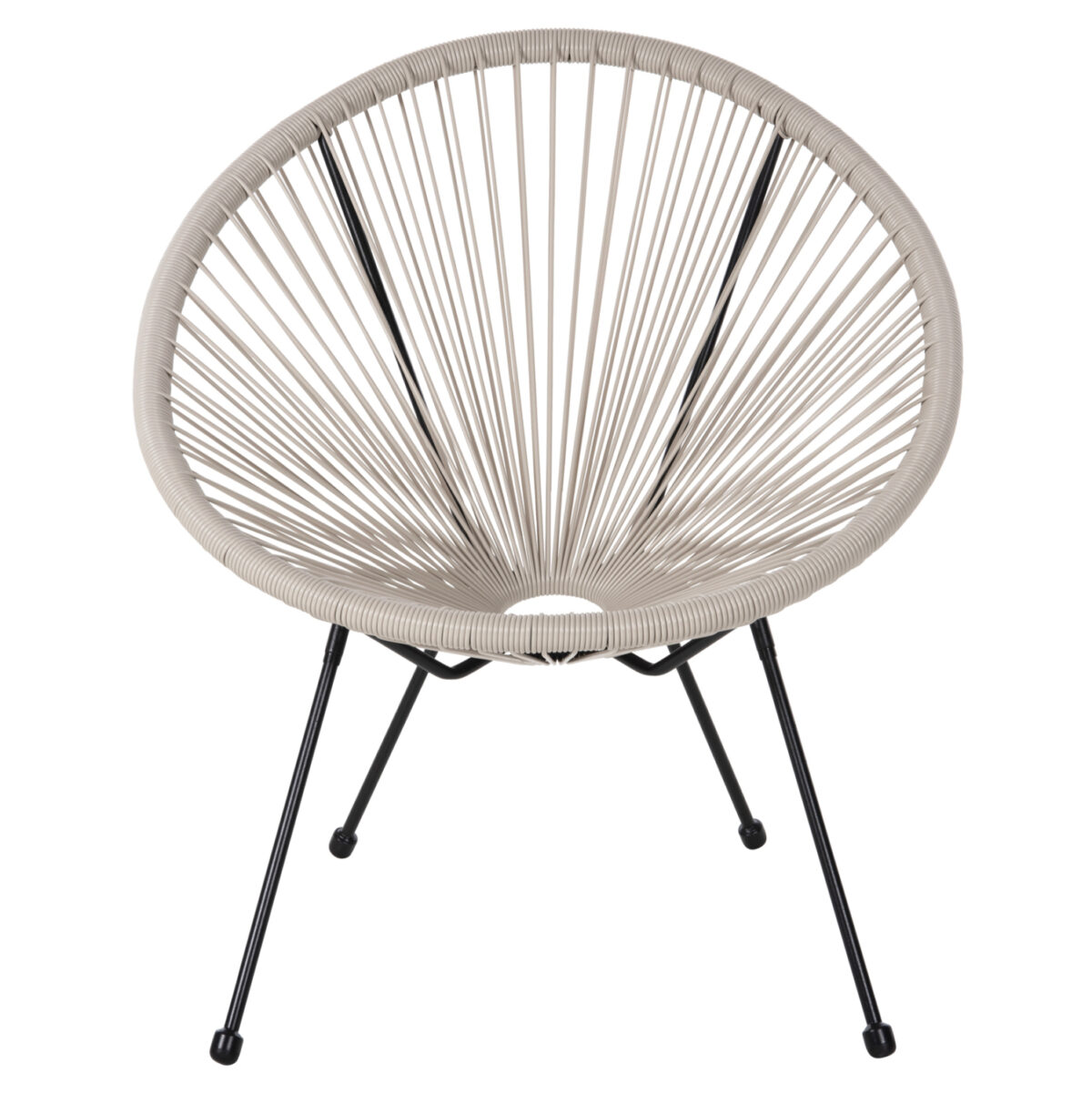 ΠΟΛΥΘΡΟΝΑ LH10.5872.03 ΤΥΠΟΥ ΦΩΛΙΑ ΜΕΤΑΛ. ACAPULCO ΜΑΥΡΗ-ΕΚΡΟΥ ΣΥΝΘ. RATTAN 71x72x80Υεκ - Image 3