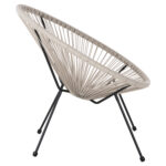 ΠΟΛΥΘΡΟΝΑ LH10.5872.03 ΤΥΠΟΥ ΦΩΛΙΑ ΜΕΤΑΛ. ACAPULCO ΜΑΥΡΗ-ΕΚΡΟΥ ΣΥΝΘ. RATTAN 71x72x80Υεκ - Image 4