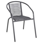 ΠΟΛΥΘΡΟΝΑ SWIFTER LH10.5969.01 ΜΕΤΑΛΛΟ ΓΚΡΙ-ΣΥΝΘ. RATTAN ΓΚΡΙ 54x61x75Υεκ.