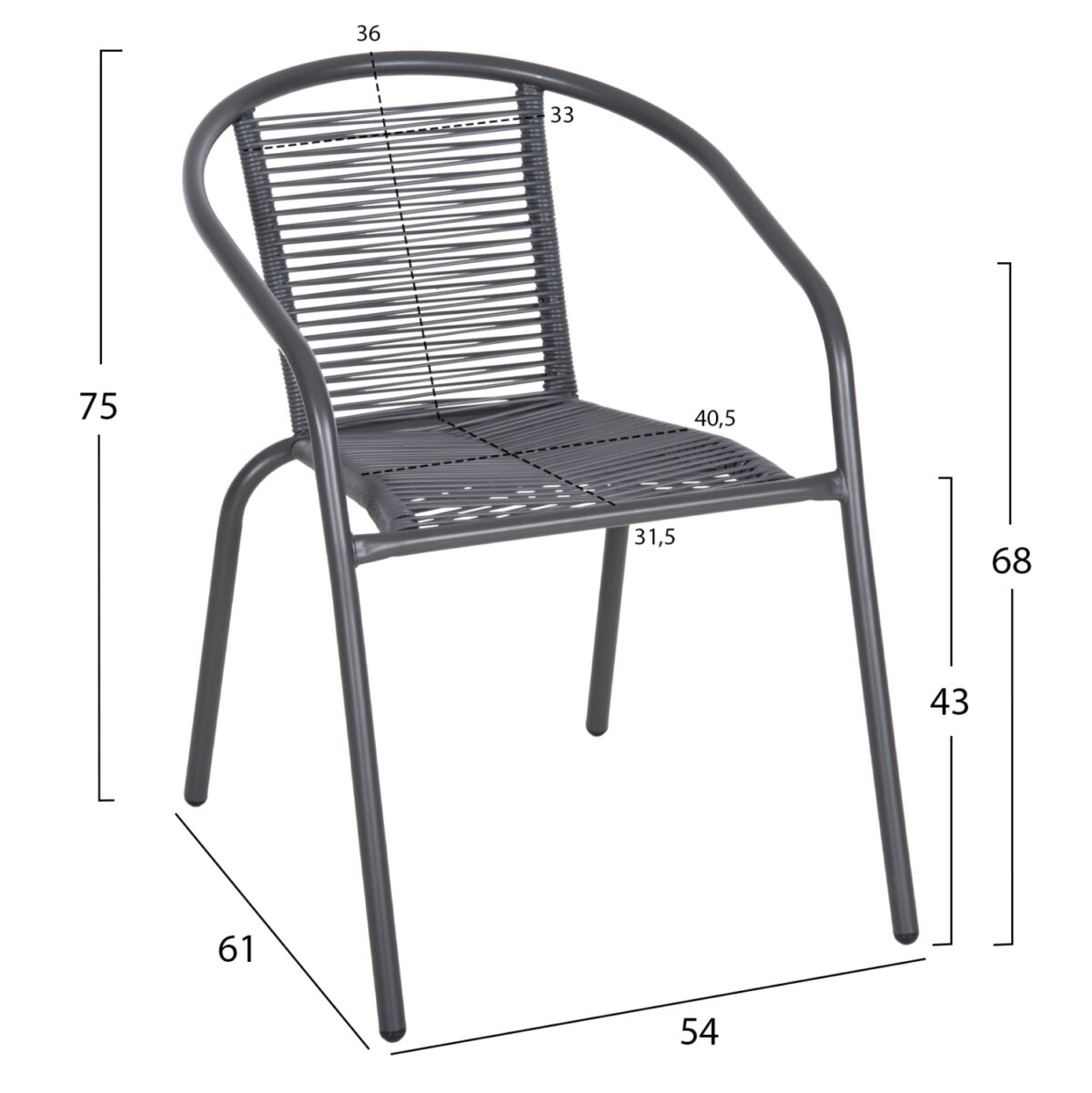 ΠΟΛΥΘΡΟΝΑ SWIFTER LH10.5969.01 ΜΕΤΑΛΛΟ ΓΚΡΙ-ΣΥΝΘ. RATTAN ΓΚΡΙ 54x61x75Υεκ. - Image 2