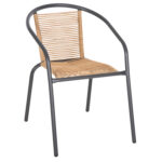 ΠΟΛΥΘΡΟΝΑ SWIFTER LH10.5969.02 ΜΕΤΑΛΛΟ ΓΚΡΙ-ΣΥΝΘ. RATTAN ΣΕ ΦΥΣΙΚΟ 54x61x75Υεκ.