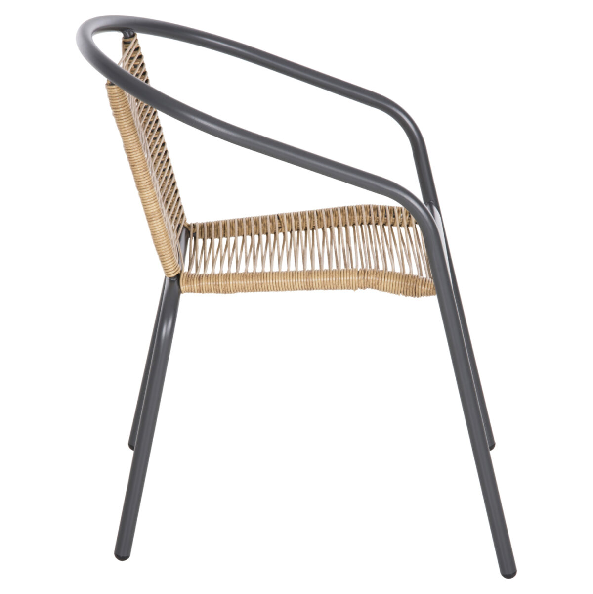 ΠΟΛΥΘΡΟΝΑ SWIFTER LH10.5969.02 ΜΕΤΑΛΛΟ ΓΚΡΙ-ΣΥΝΘ. RATTAN ΣΕ ΦΥΣΙΚΟ 54x61x75Υεκ. - Image 4