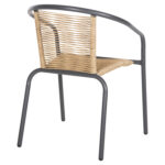 ΠΟΛΥΘΡΟΝΑ SWIFTER LH10.5969.02 ΜΕΤΑΛΛΟ ΓΚΡΙ-ΣΥΝΘ. RATTAN ΣΕ ΦΥΣΙΚΟ 54x61x75Υεκ. - Image 5