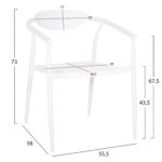 ΠΟΛΥΘΡΟΝΑ SERLY LH10.6052.01 ΑΛΟΥΜΙΝΙΟ ΛΕΥΚΟ-TEXTILENE ΛΕΥΚΟ 56x61x74,5Yεκ - Image 2