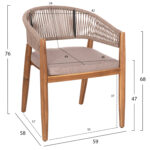 ΠΟΛΥΘΡΟΝΑ NAVAN LH10.6135.02 ΞΥΛΟ ΑΚΑΚΙΑΣ ΦΥΣΙΚΟ-ΣΧΟΙΝΙ NYLON ΜΠΕΖ 59x58x76Υεκ. - Image 2