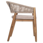 ΠΟΛΥΘΡΟΝΑ NAVAN LH10.6135.02 ΞΥΛΟ ΑΚΑΚΙΑΣ ΦΥΣΙΚΟ-ΣΧΟΙΝΙ NYLON ΜΠΕΖ 59x58x76Υεκ. - Image 4