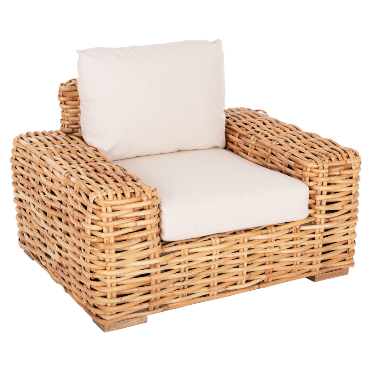 ΠΟΛΥΘΡΟΝΑ TROPEL LH10.9810 ΞΥΛΟ MANGO-RATTAN ΦΥΣΙΚΟ-ΛΕΥΚΑ ΜΑΞΙΛΑΡΙΑ 110x88x70-85Υεκ. - Image 1
