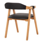 ΠΟΛΥΘΡΟΝΑ RIMINI LH10.9867.02 ΞΥΛΟ TEAK ΦΥΣΙΚΟ-ΜΑΥΡΟ ΣΧΟΙΝΙ & PU ΚΑΘΙΣΜΑ 60x61x76Υεκ. - Image 5