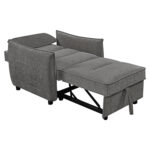 ΠΟΛΥΘΡΟΝΑ-ΚΡΕΒΑΤΙ ORYN LH10.3307.01 ΓΚΡΙ ΥΦΑΣΜΑ 89x85x84Υεκ. - Image 5