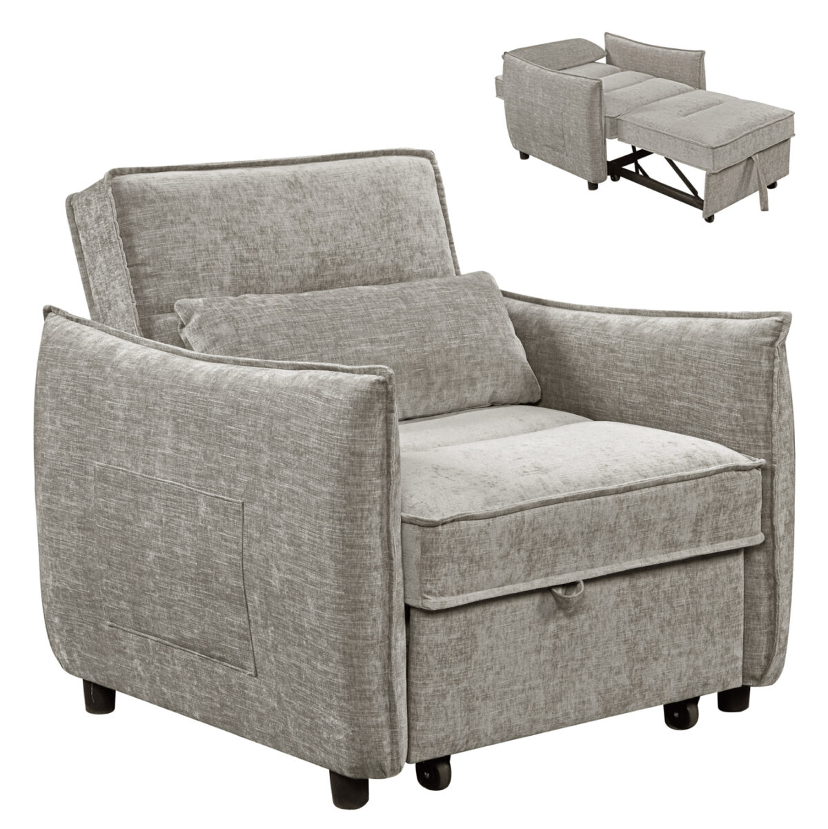 polythrona-krebati-fb9330703-mpez-yfasma ΠΟΛΥΘΡΟΝΑ-ΚΡΕΒΑΤΙ ORYN LH10.3307.03 ΜΠΕΖ ΥΦΑΣΜΑ 89x85x84Υεκ. - Image 1