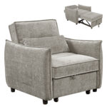 ΠΟΛΥΘΡΟΝΑ-ΚΡΕΒΑΤΙ ORYN LH10.3307.03 ΜΠΕΖ ΥΦΑΣΜΑ 89x85x84Υεκ.