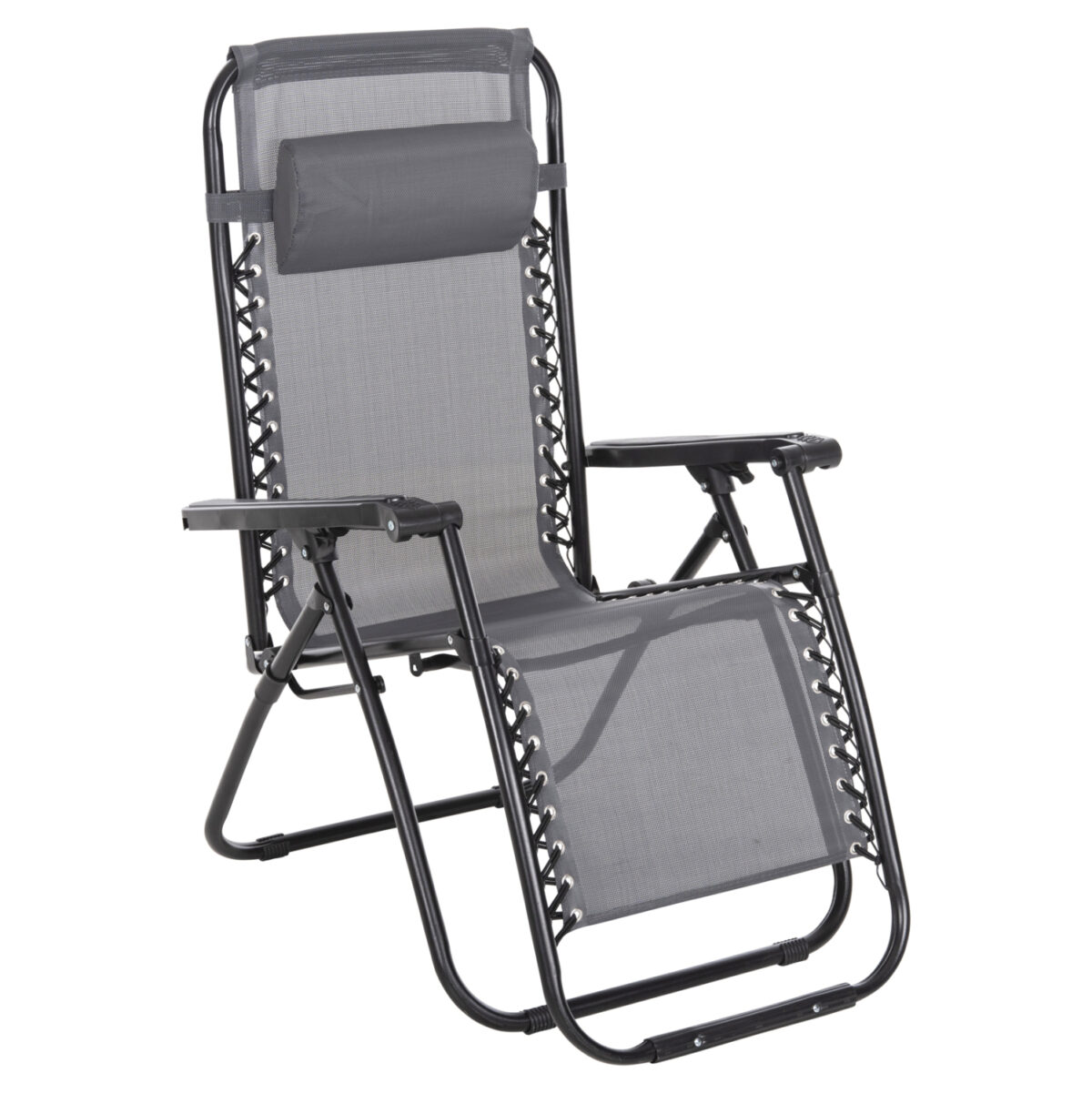 ΠΟΛΥΘΡΟΝΑ RELAX COMPANION LH10.5095.11 ΓΚΡΙ TEXTILENE-ΜΑΥΡΟ ΜΕΤΑΛΛΟ 67x145x110Υεκ. - Image 1