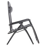 ΠΟΛΥΘΡΟΝΑ RELAX COMPANION LH10.5095.11 ΓΚΡΙ TEXTILENE-ΜΑΥΡΟ ΜΕΤΑΛΛΟ 67x145x110Υεκ. - Image 5