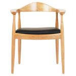 ΠΟΛΥΘΡΟΝΑ ΤΡΑΠΕΖΑΡΙΑΣ ADOR LH10.9948.01 RUBBERWOOD ΣΕ ΟΑΚ ΚΑΙ ΜΑΥΡΟ PU 62x54x76,5Υεκ - Image 3