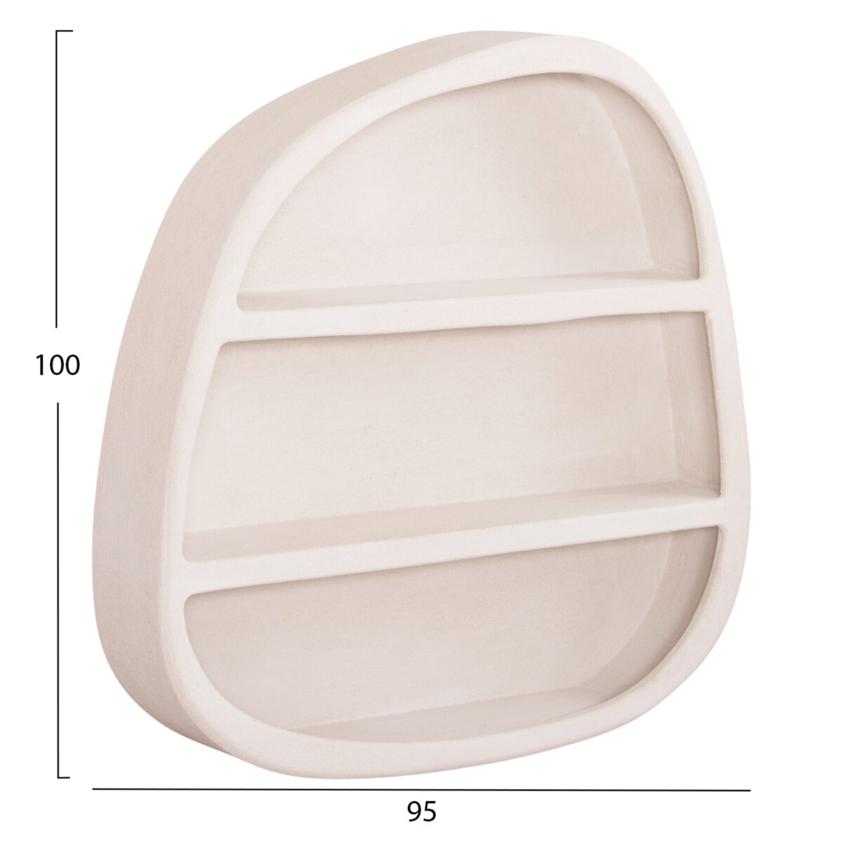 ΡΑΦΙ ΤΟΙΧΟΥ ΣΕΙΡΑ SANTORINI LH10.18058 MDF ΣΕ ΥΠΟΛΕΥΚΟ ΧΡΩΜΑ 95x18x100Υεκ. - Image 2