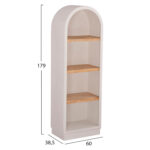 ΡΑΦΙΕΡΑ ΣΕΙΡΑ SANTORINI LH10.18045 MDF ΥΠΟΛΕΥΚΟ-ΡΑΦΙΑ ΞΥΛΟ ΕΛΑΤΟΥ ΦΥΣΙΚΟ 60x38,5x179Υεκ. - Image 2