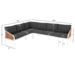 ΣΑΛΟΝΙ ΓΩΝΙΑ ΕΞ.ΧΩΡΟΥ MAERLY LH10.6140.01 ΑΛΟΥΜΙΝΙΟ ΛΕΥΚΟ-ΜΑΞΙΛΑΡΙΑ ΑΝΘΡΑΚΙ-ΣΥΝΘ.ΣΧΟΙΝΙ - Image 2